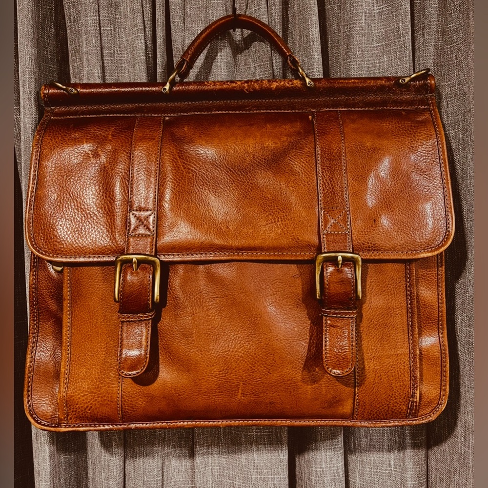 Vintage Wilsons Leather Rich Tan Briefcase / work bag - Picture 2 of 12